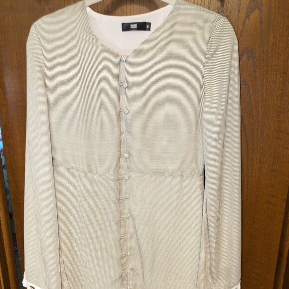 Lightweight Fringe Sleeve Striped Maxi Dress - Picture 1 of 4